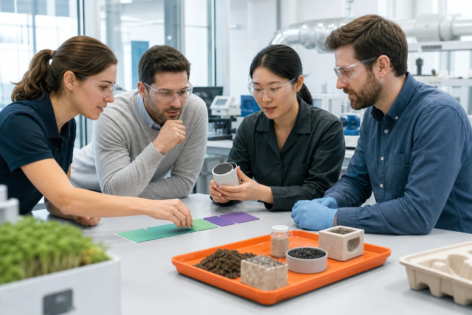 Equipo probando un prototipo dentro de un sistema de investigación e innovación
