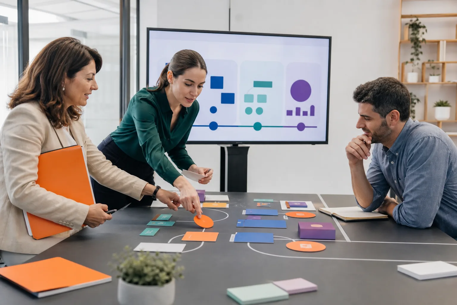 Equipo conectando talento y recorrido de cliente en una empresa digital