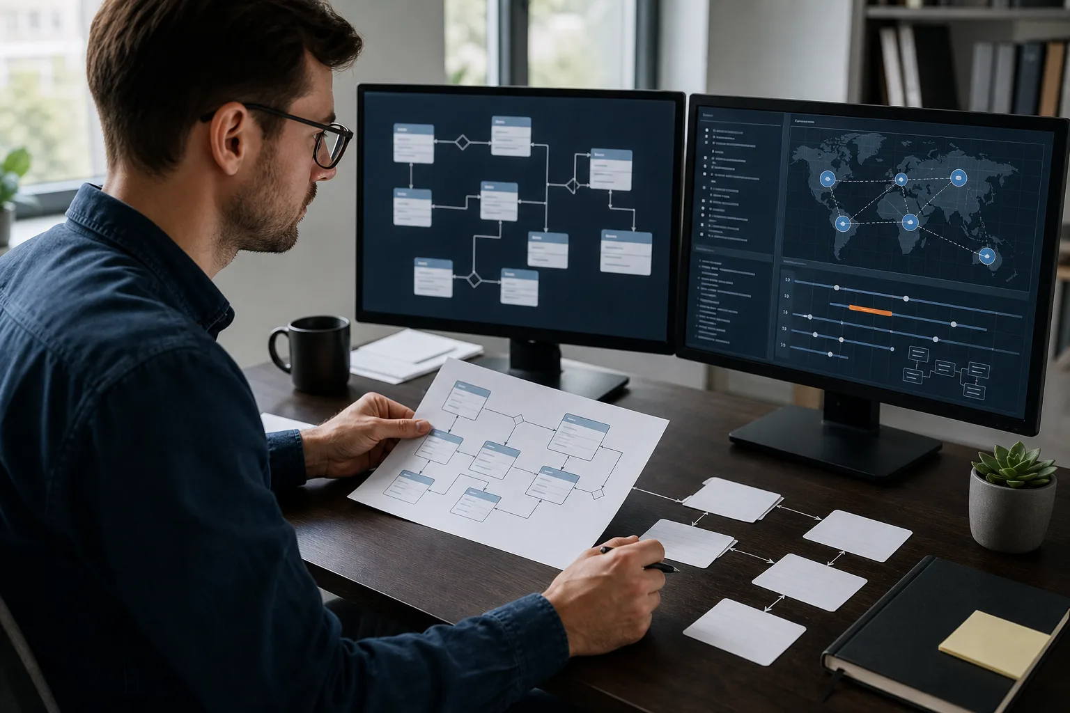 Especialista diseña estructuras de datos normalizadas y distribuidas en varios nodos.