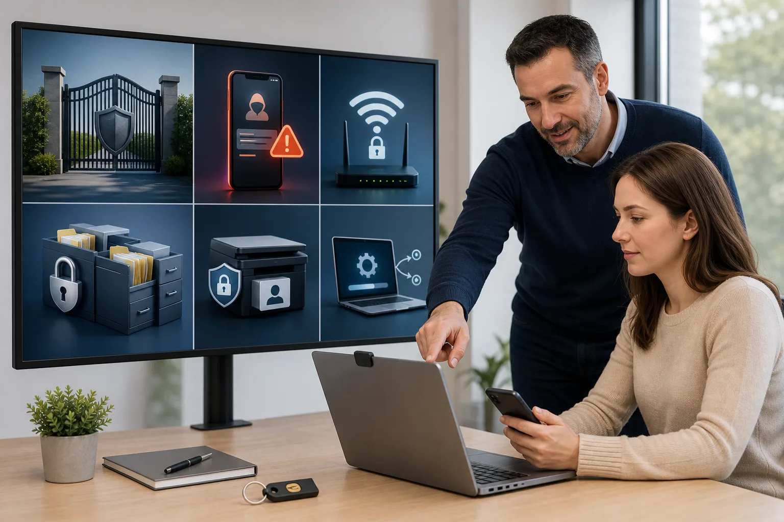 Formadora enseña hábitos seguros para acceder, compartir recursos y usar redes inalámbricas.