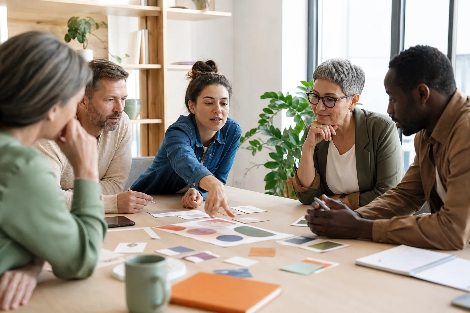 Grupo profesional trabajando diversidad en economía social