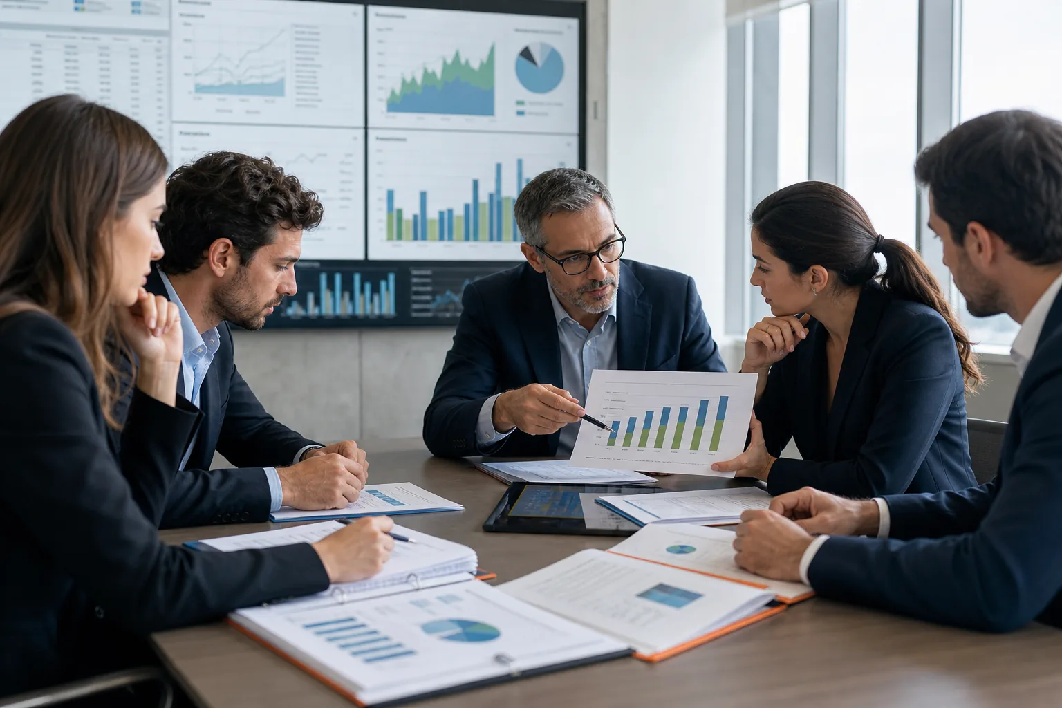 Profesionales analizando riesgos financieros y normativa bancaria