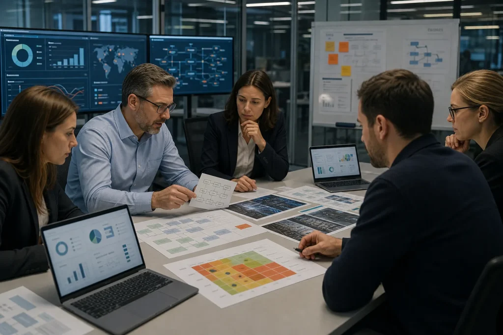 Equipo financiero revisando resiliencia operativa digital
