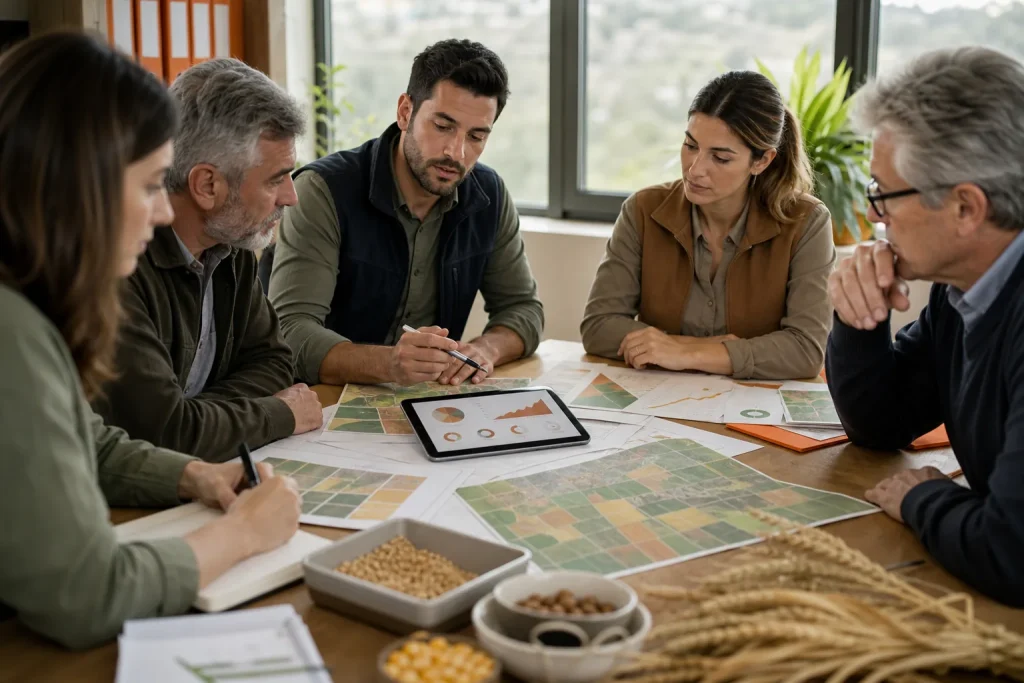 Escena profesional de agraria para Seguro agrario