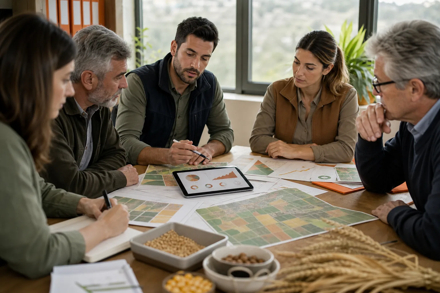 Escena profesional de agraria para Seguro agrario