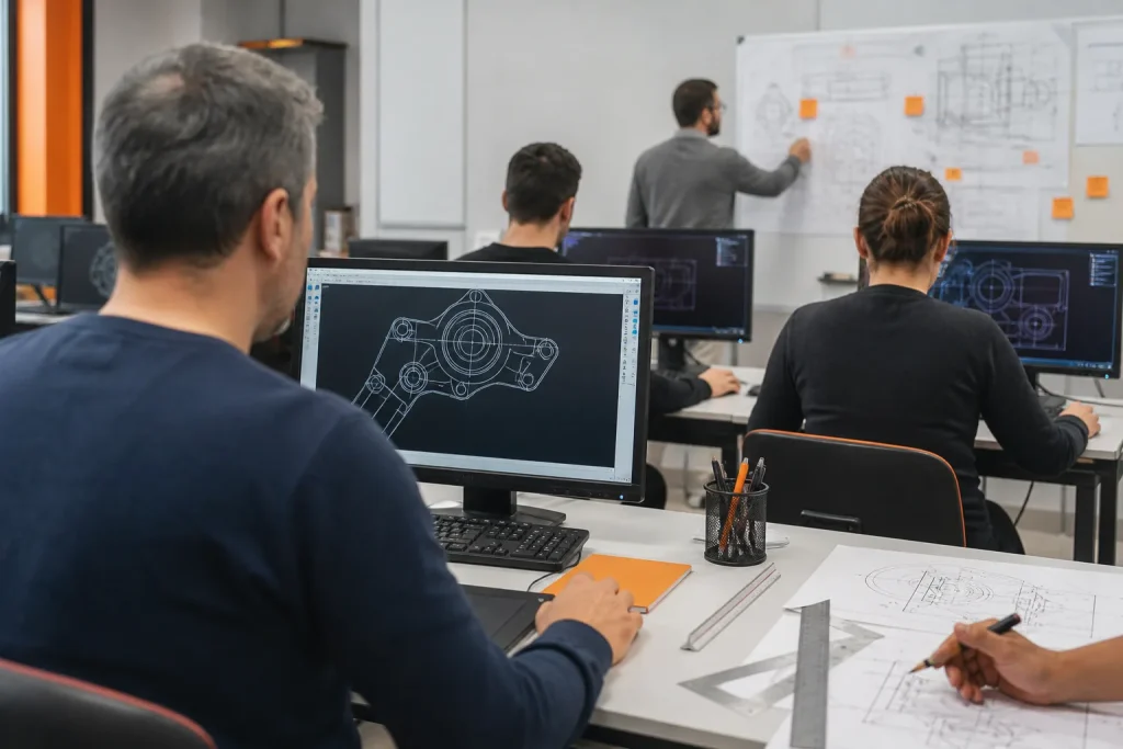 Escena profesional de artes gráficas para Introducción al dibujo 2d con autocad