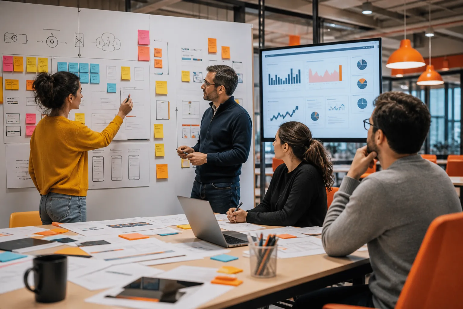 Escena profesional de comercio y marketing para Programa avanzado para el diseño y dirección de producto digital
