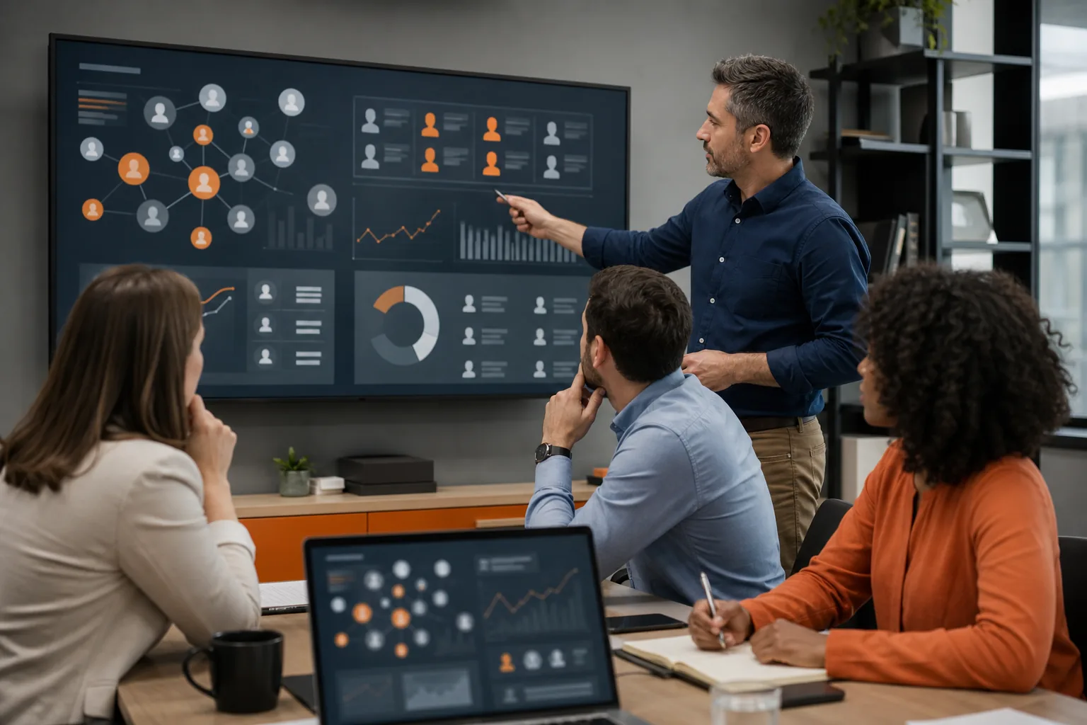 Escena profesional de comercio y marketing para Bases de datos de clientela: segmentación y explotación comercial