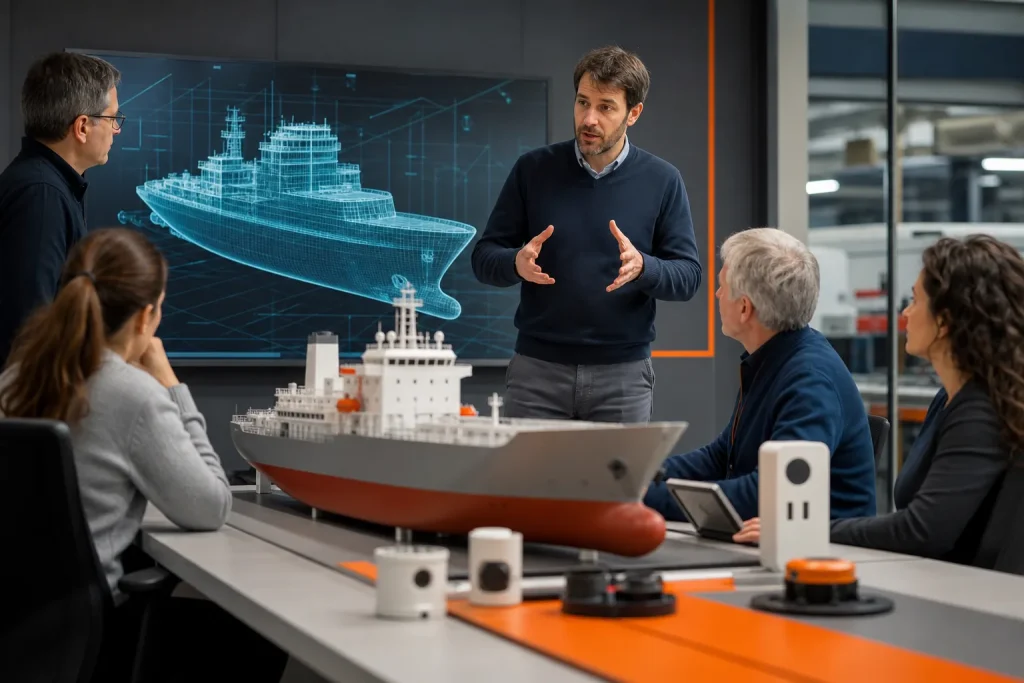Escena profesional de - para Industria 4.0 en el sector naval