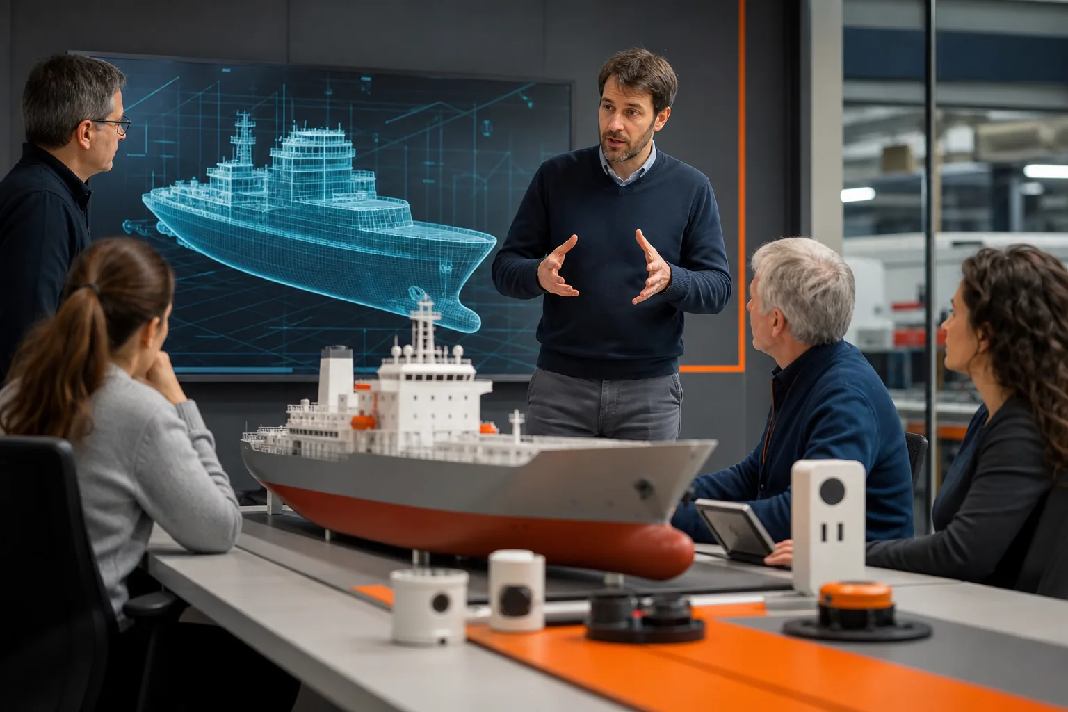 Escena profesional de - para Industria 4.0 en el sector naval
