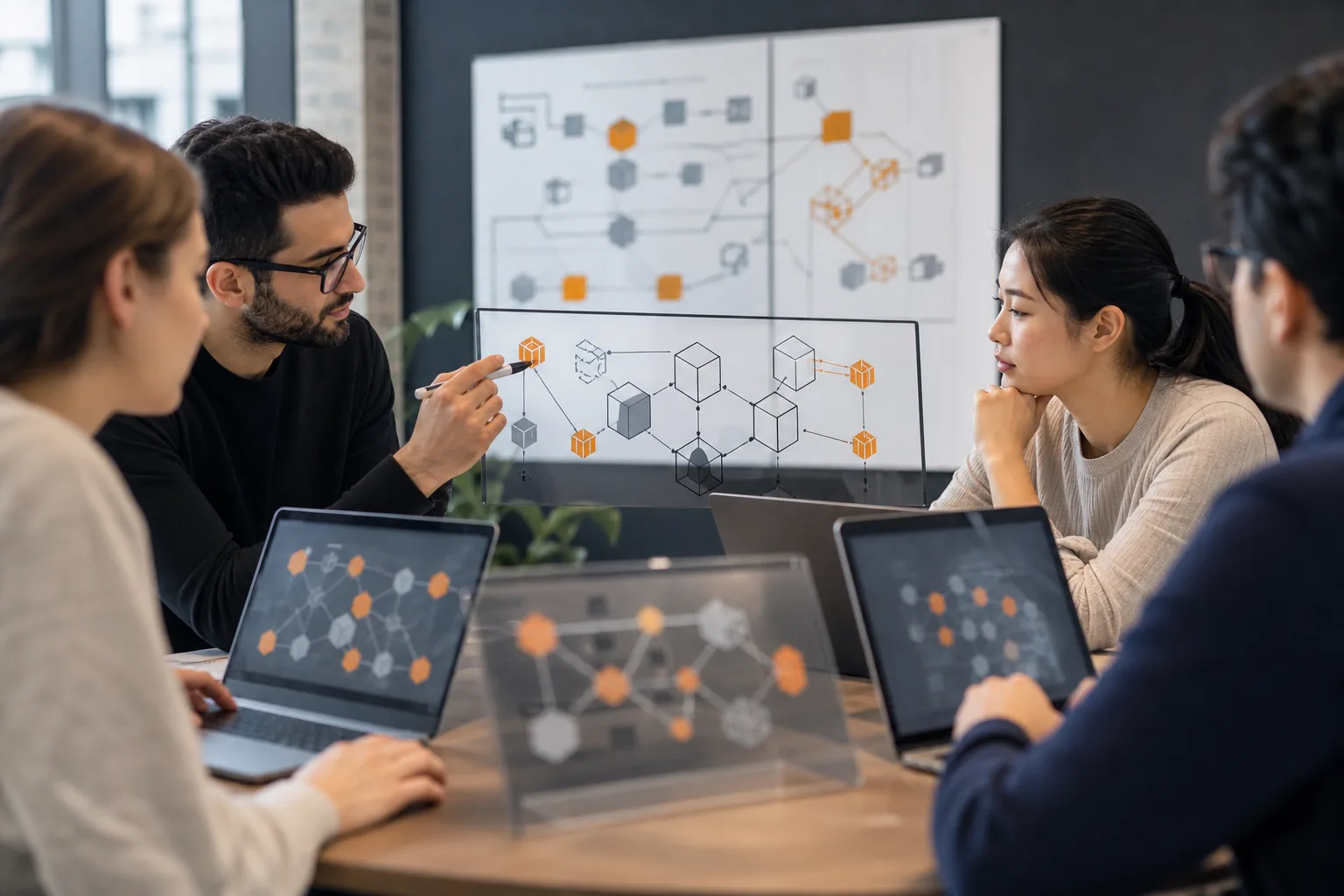 Escena profesional de - para Blockchain avanzado