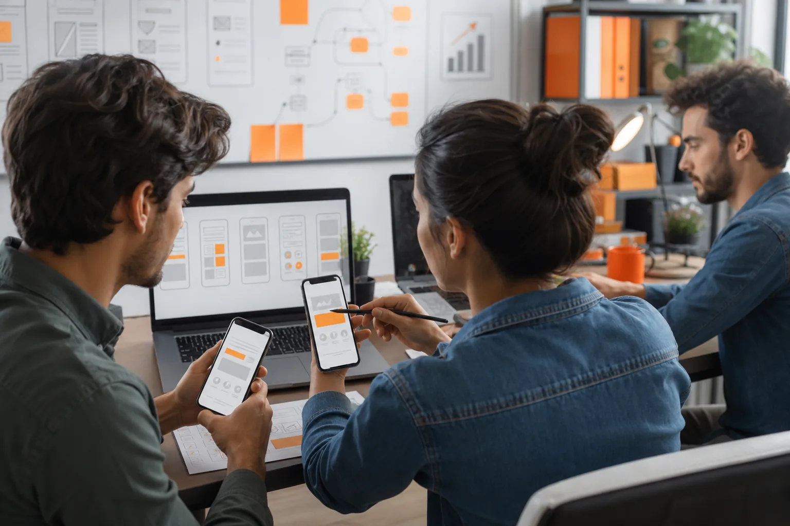 Escena profesional de informática y comunicaciones para Desarrollo de aplicaciones móviles android para la digitalización de empresas
