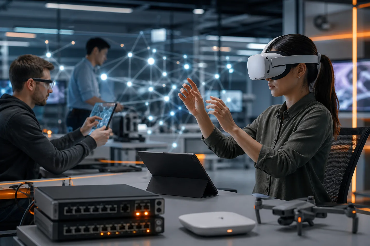 Escena profesional de informática y comunicaciones para Programación realidad virtual y realidad aumentada aplicables en entornos 5g