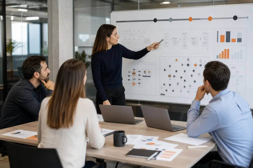 Escena profesional de informática y comunicaciones para Proyectos de business intelligence. estrategias y herramientas
