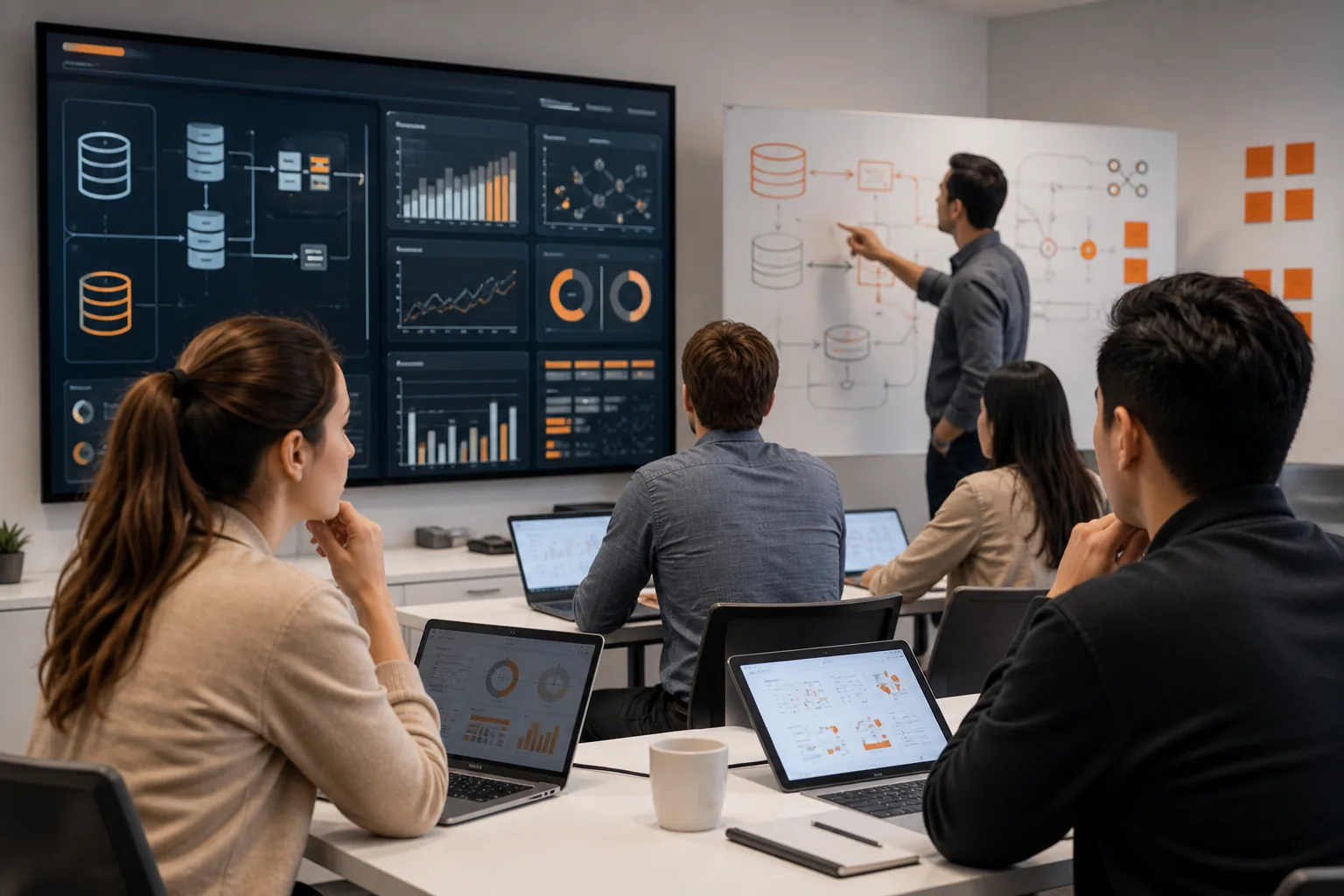 Escena profesional de informática y comunicaciones para Big data y business intelligence