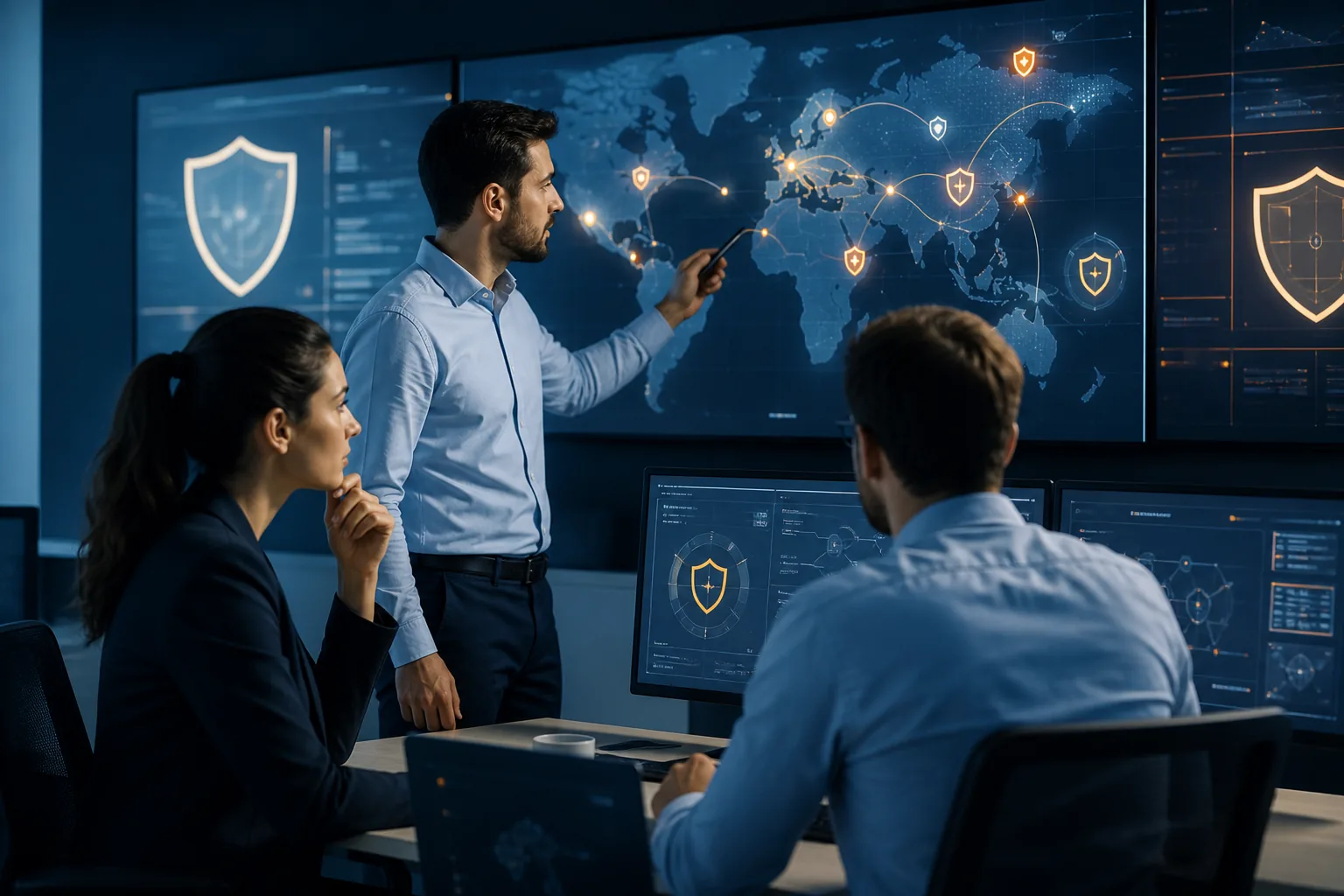 Escena profesional de informática y comunicaciones para Ciberseguridad. riesgos y amenazas en la red