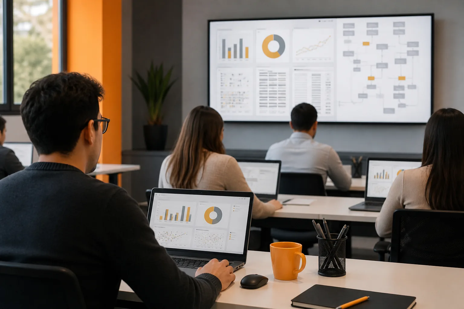 Escena profesional de informática y comunicaciones para Análisis de datos y programación con microsoft power bi