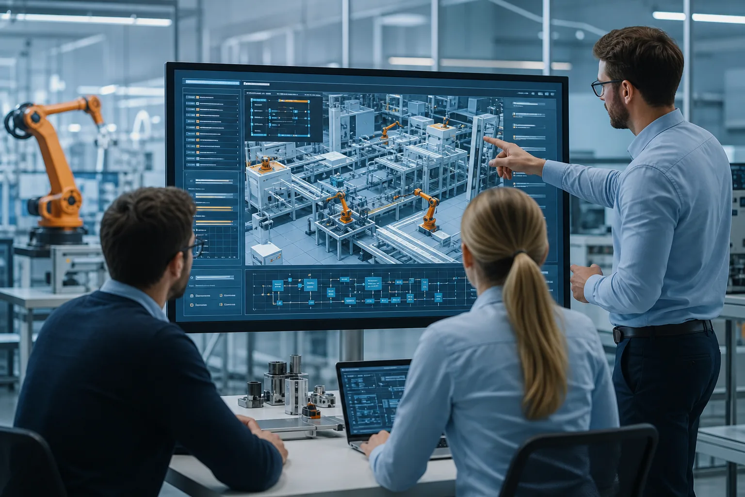 Escena profesional de informática y comunicaciones para Simulación y modelado en la industria 4.0