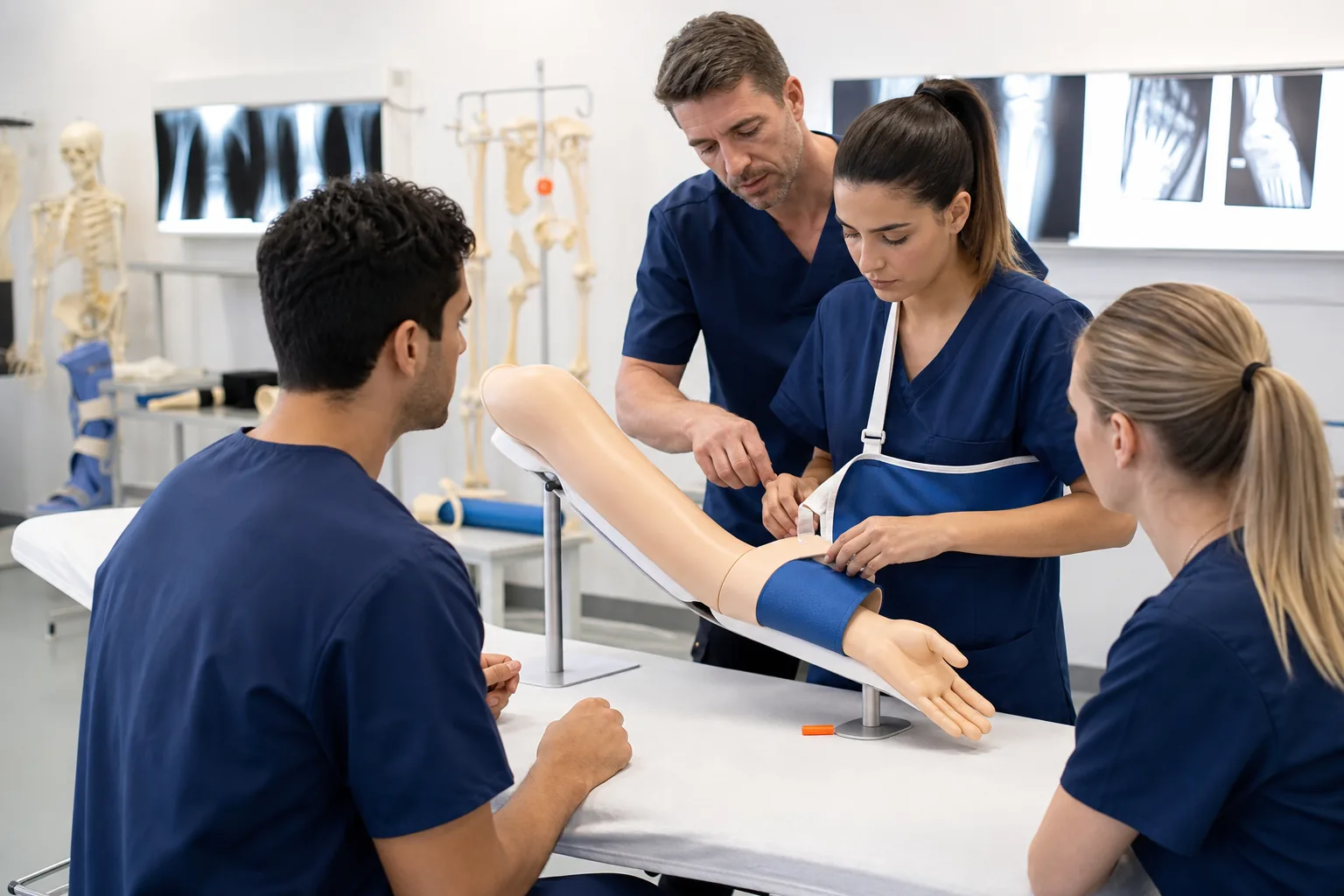 Escena profesional de sanidad para Conceptos de traumatología en mutuas