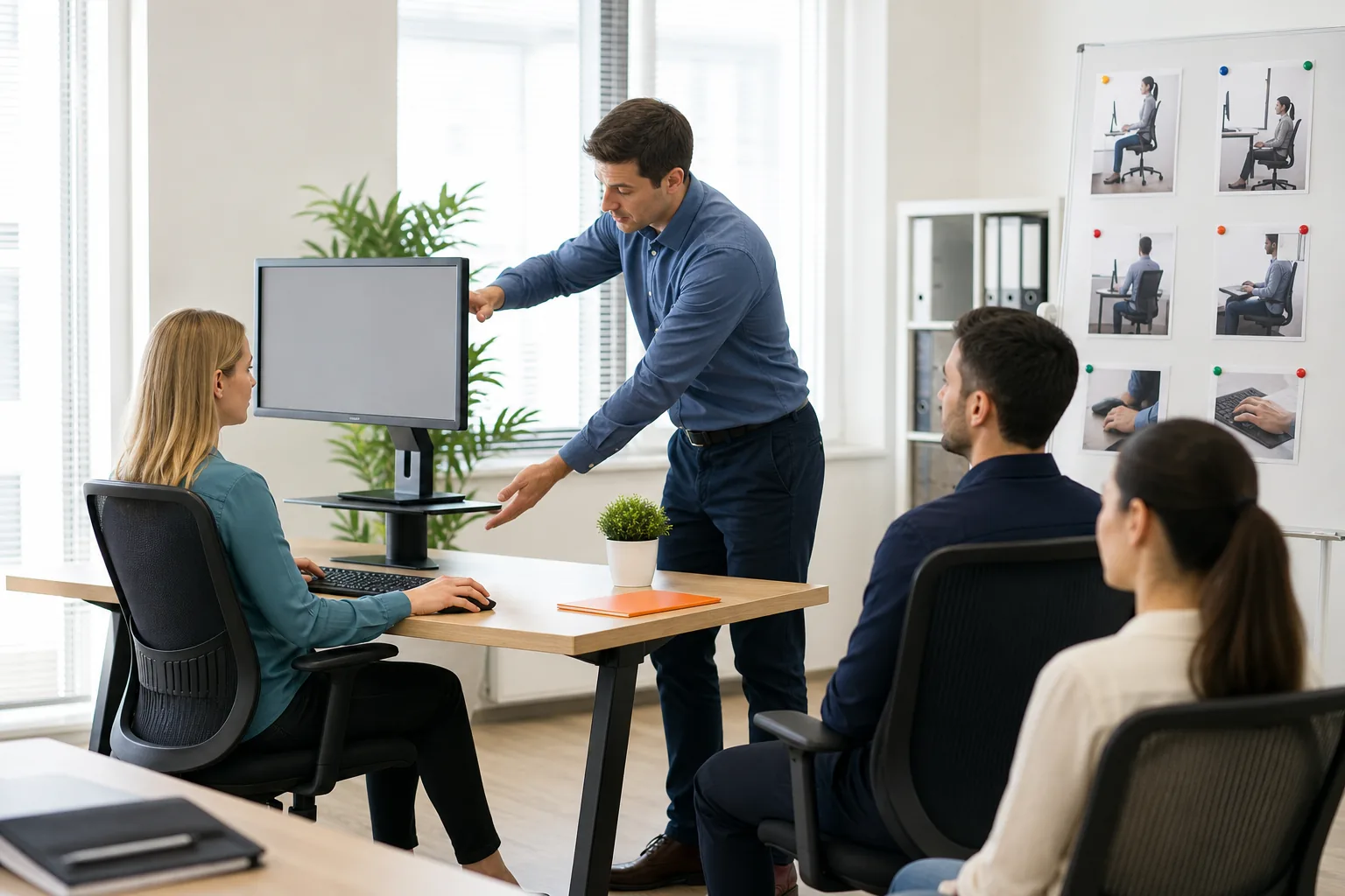 Escena profesional de seguridad y medioambiente para formación SEPE