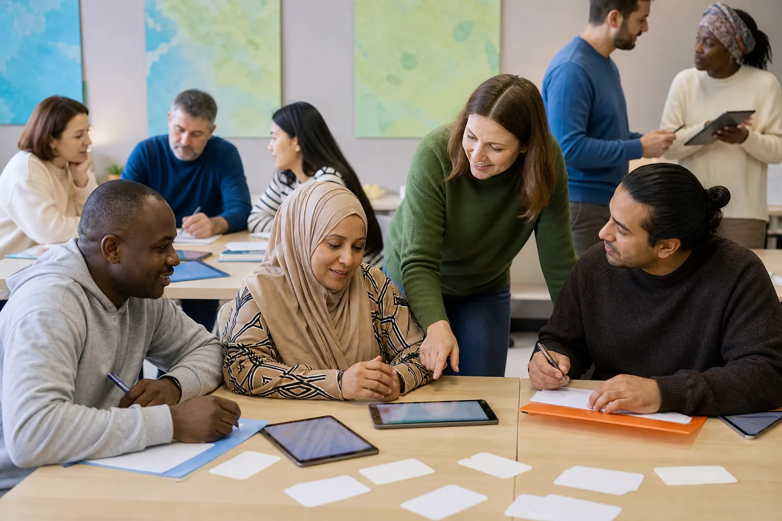 Escena profesional de servicios socioculturales y a la comunidad para Orientación y formación a personas migrantes