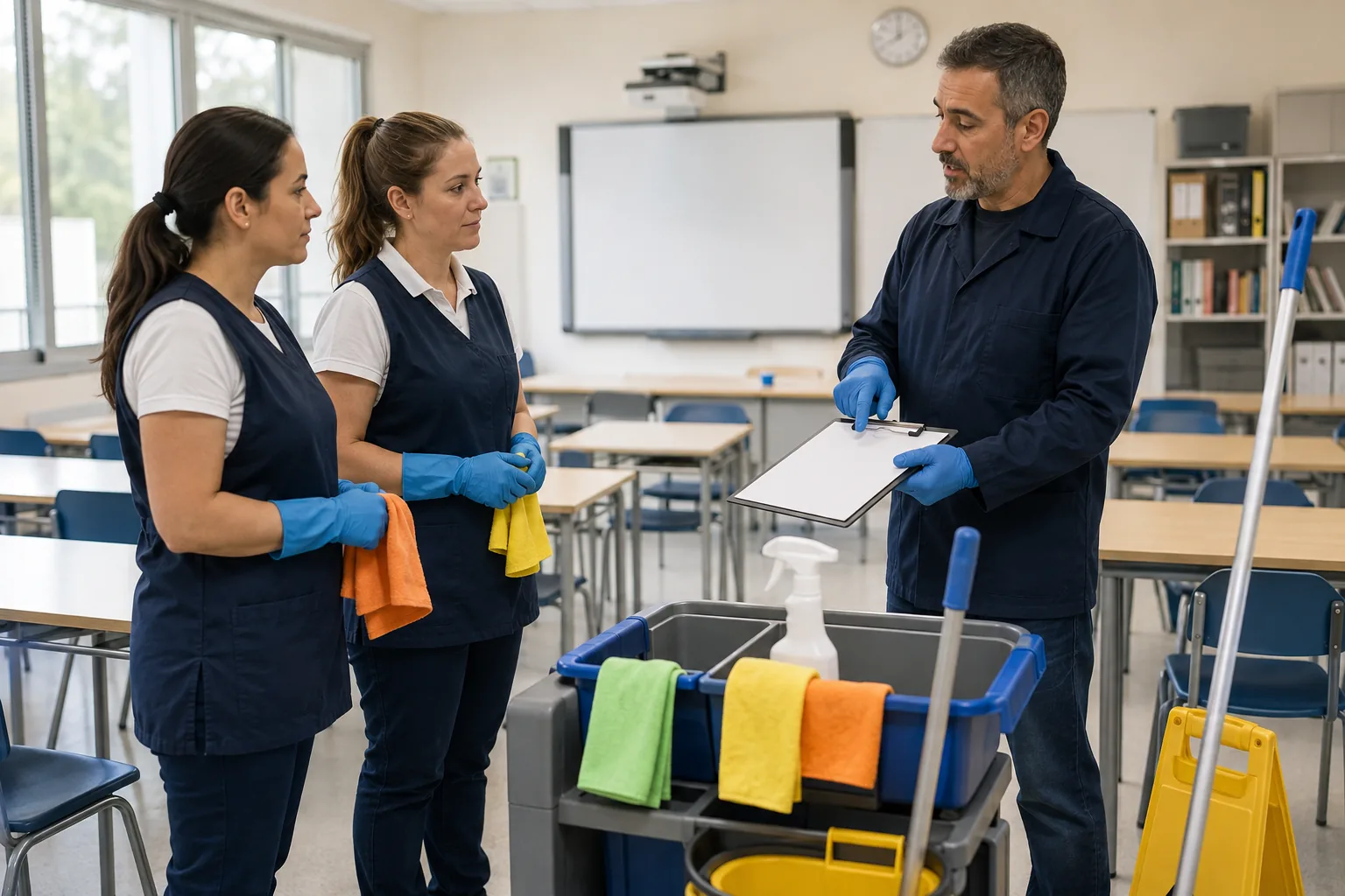 Escena profesional de servicios socioculturales y a la comunidad para Limpieza en centros escolares