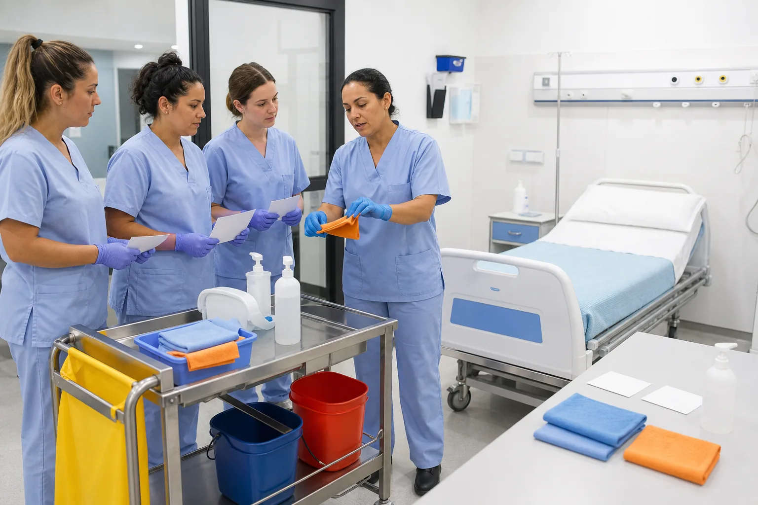 Escena profesional de servicios socioculturales y a la comunidad para Tecnicas de limpieza y desinfección hospitalaria